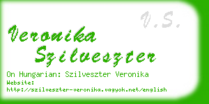 veronika szilveszter business card